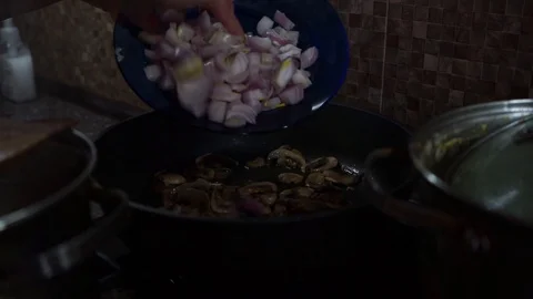 Vegetables are stewed in a pan Stock Footage 128307511