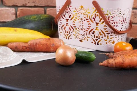 The vegetables are on the table. Stock Photos