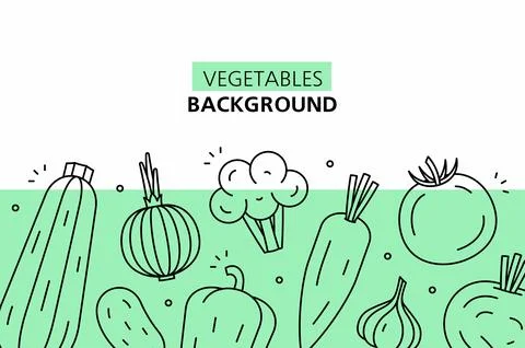 Vegetables background Stock Illustration