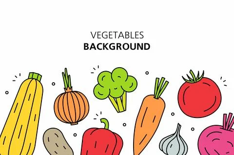 Vegetables background Stock Illustration