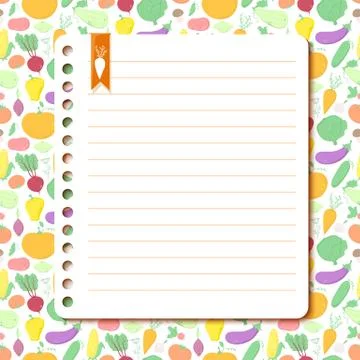 Vegetables background with space for text Stock Illustration