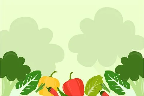 Vegetables Background Vector Illustrazione stock