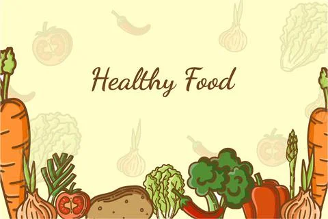 Vegetables Background Vector Stock Illustration