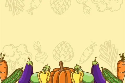 Vegetables Background Vector Stock Illustration
