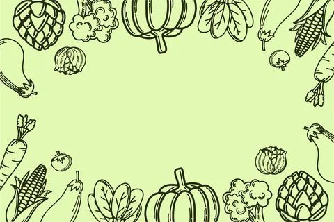 Vegetables Background Vector Stock Illustration