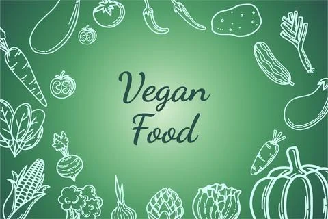 Vegetables Background Vector Stock Illustration