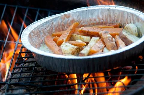 Vegetables at the BBQ Stock Photos