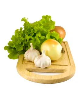 Vegetables on board Stock Photos