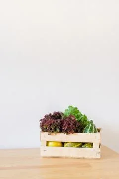 Vegetables in a box Stock Photos