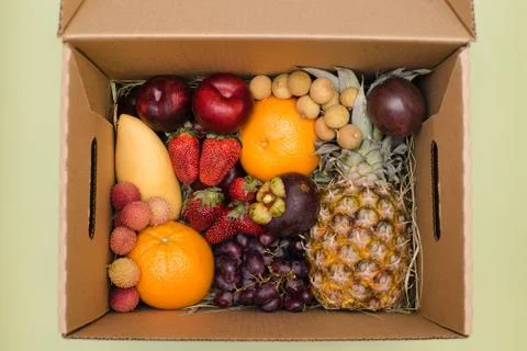 Vegetables in a box Stock Photos