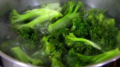 Vegetables broccoli cooking1 Video stock 40590067
