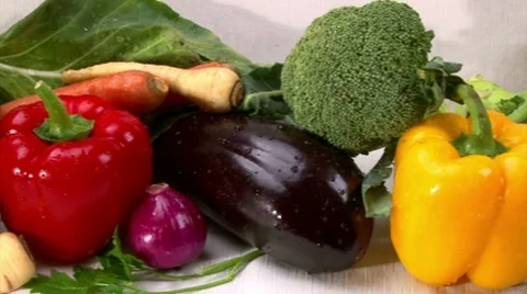 Vegetables, cam dolly Video stock 10719892