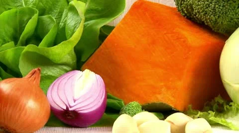 Vegetables, camera dolly Stock Footage 10730856