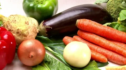 Vegetables, camera dolly Stock Footage 10730961