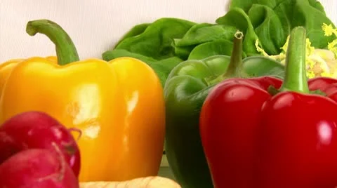 Vegetables, camera dolly Stock Footage 10731136