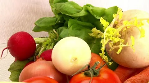 Vegetables, camera dolly Vídeo Stock 10731258