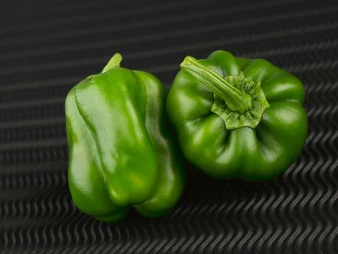 Vegetables ; capsicum on black waves background Foto stock