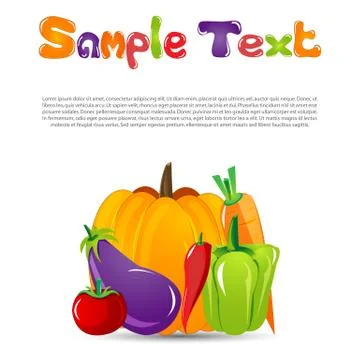 Vegetables card Stock Illustration