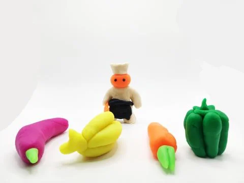 Vegetables clay Stock Photos