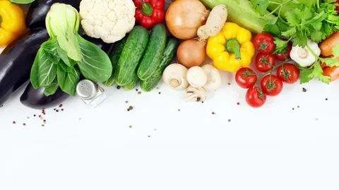 Vegetables close-up with space for text. Stock Footage 72672835