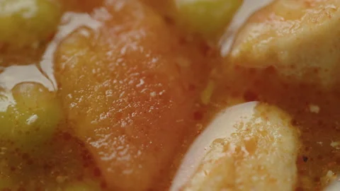 Vegetables cooked with poultry 4K close-up video Video stock 172965372