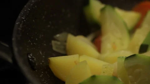 Vegetables cooking Stock Footage 43485481