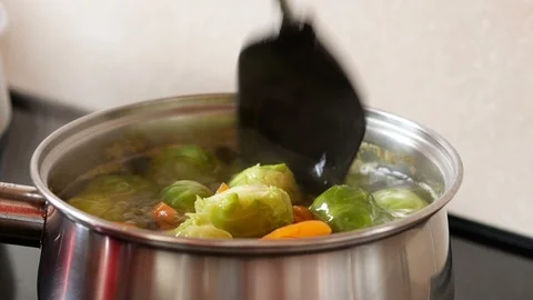 Vegetables cooking Stock Footage 92993206