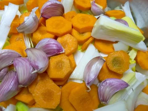 Vegetables cut Foto stock