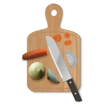 Vegetables on a cutting board. Stock Illustration