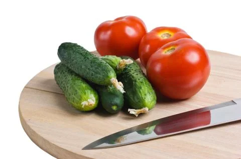 Vegetables on a cutting board Stock Photos