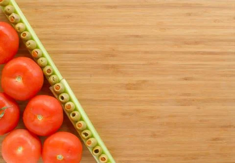 Vegetables on cutting board Stock Photos