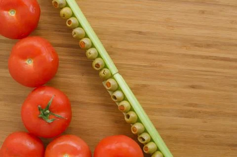 Vegetables on cutting board Stock Photos