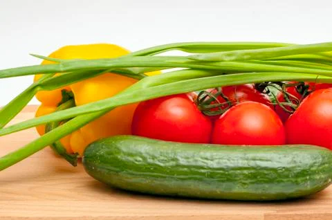 Vegetables on a cutting board Stock Photos