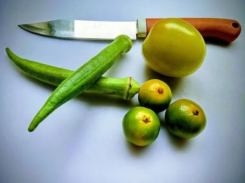 Vegetables on a cutting board Foto stock