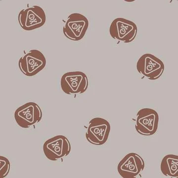 Vegetables danger symbol glyph vector seamless pattern 스톡 일러스트