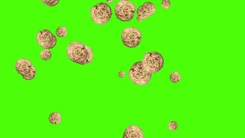 Vegetables falling animation chroma key element loop, celery Stock Footage 126927137