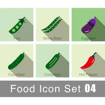 Vegetables food flat icon set design vector illustration Stock Illustration