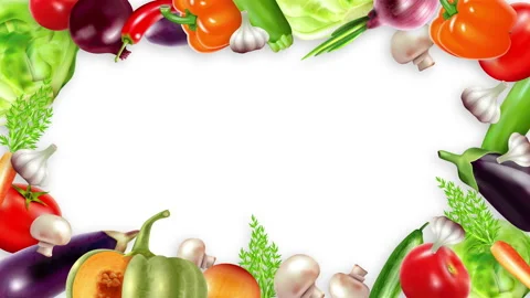Vegetables frame composition footage Stock Footage 87456275
