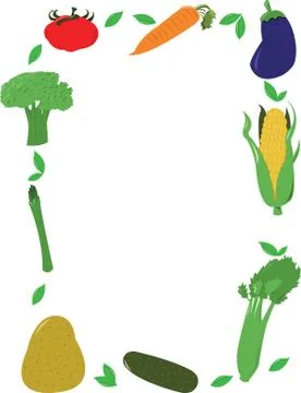 Vegetables Frame Stock Illustration