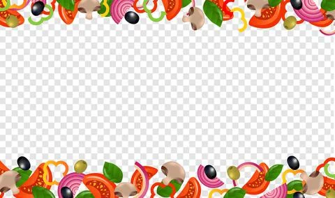 Vegetables Frame With Transparent Background Stock Illustration