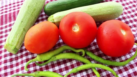 Vegetables fresh mix on the table Stock-Footage 159584518