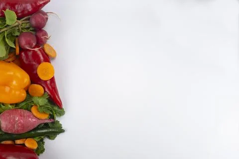 Vegetables fresh  on white background Stock Photos