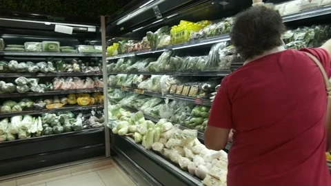 Vegetables in the fridge Stock Footage 139514185
