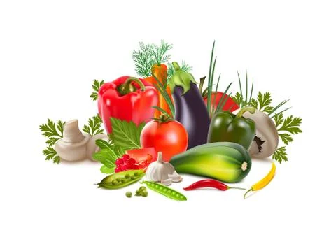 Vegetables greengrocery Illustration