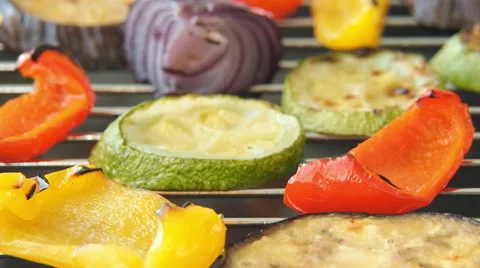 Vegetables on the grill Stock-Footage 59703854