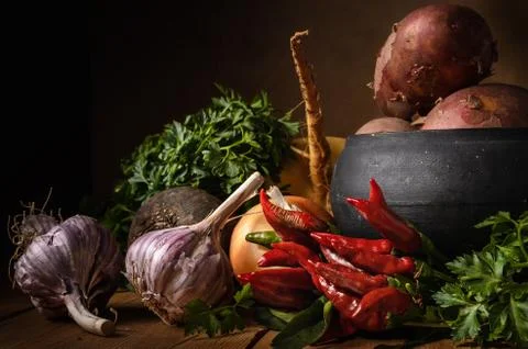 Vegetables in a group Stock Photos