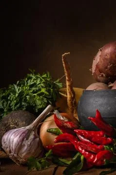 Vegetables in a group Stock Photos
