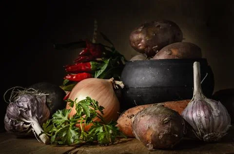 Vegetables in a group Stock Photos