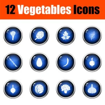Vegetables Icon Set Stock Illustration