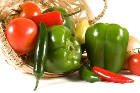 Vegetables on an isolated background Stock Photos